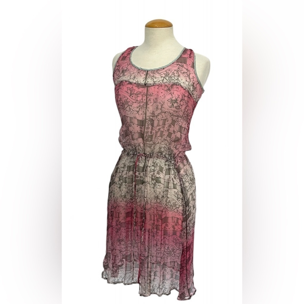 SOLD ON POSH Live for love & liberty by Johnny Was pink silk dress size s small